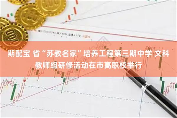 期配宝 省“苏教名家”培养工程第三期中学 文科教师组研修活动在市高职校举行